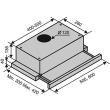 Вытяжка VENTOLUX GARDA 50 WH (450)