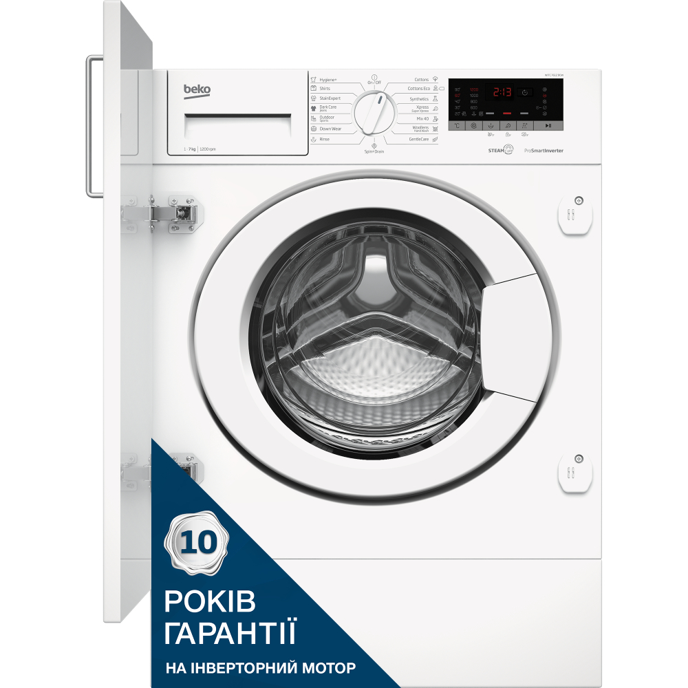 Вбудована пральна машина BEKO WITC 7612 B0W