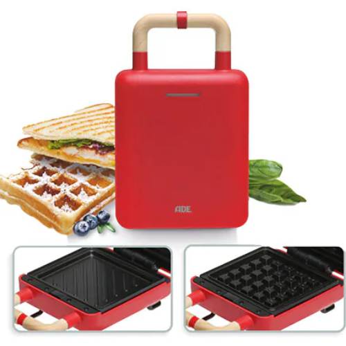 Вафельниця ADE 2 в 1 Red (KG2138-2) Особливості антипригарне покриття
