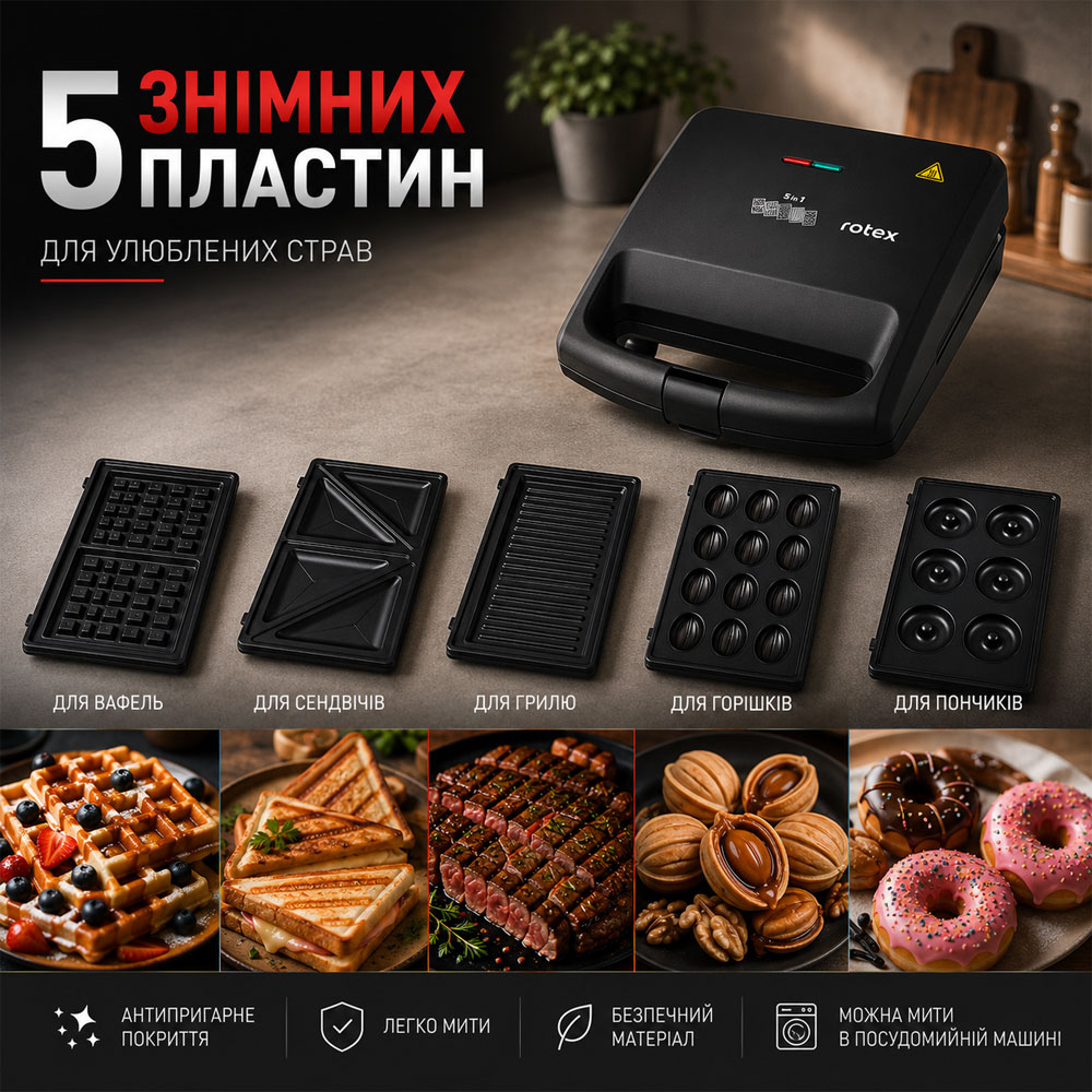 Бутербродниця ROTEX RSM225-B — фото 8