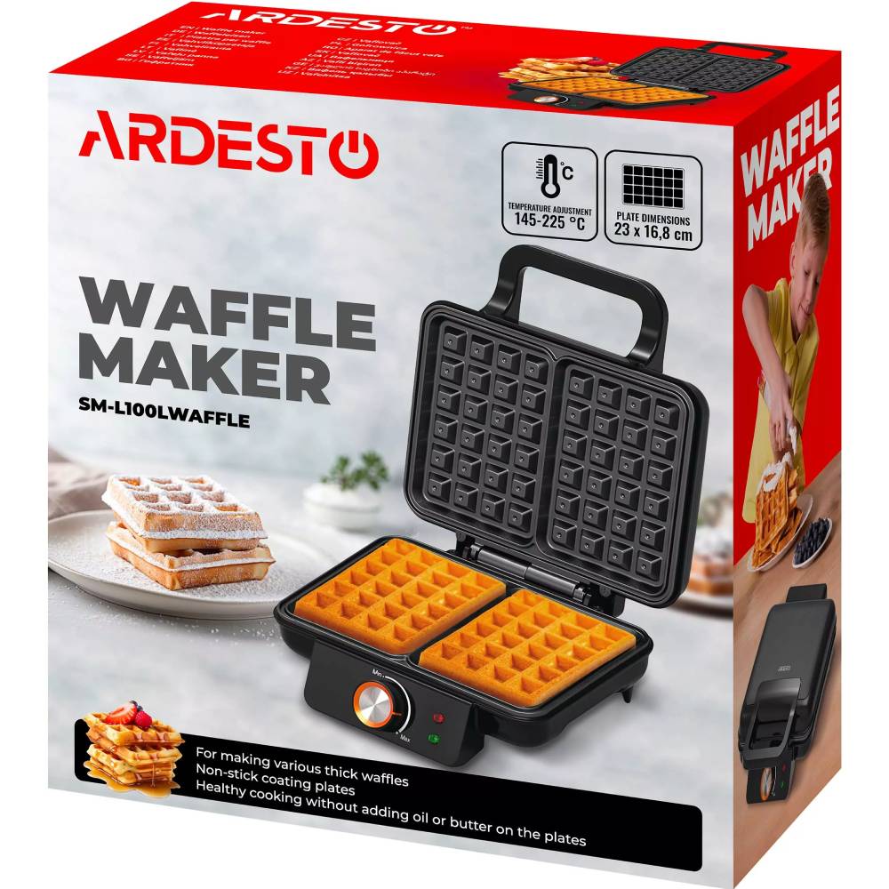 Фото 17 Вафельниця ARDESTO SM-L100LWAFFLE Black