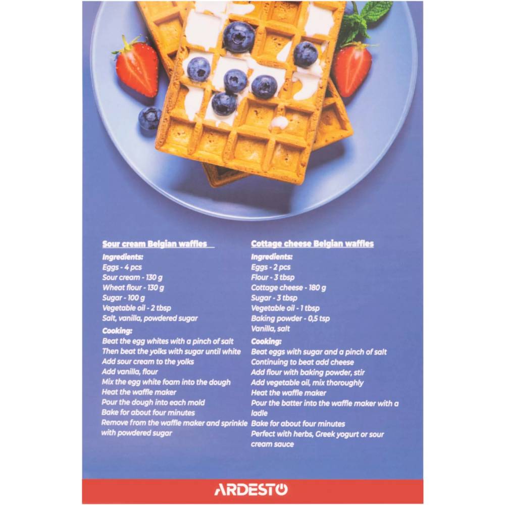 Фото 14 Вафельниця ARDESTO SM-L100LWAFFLE Black