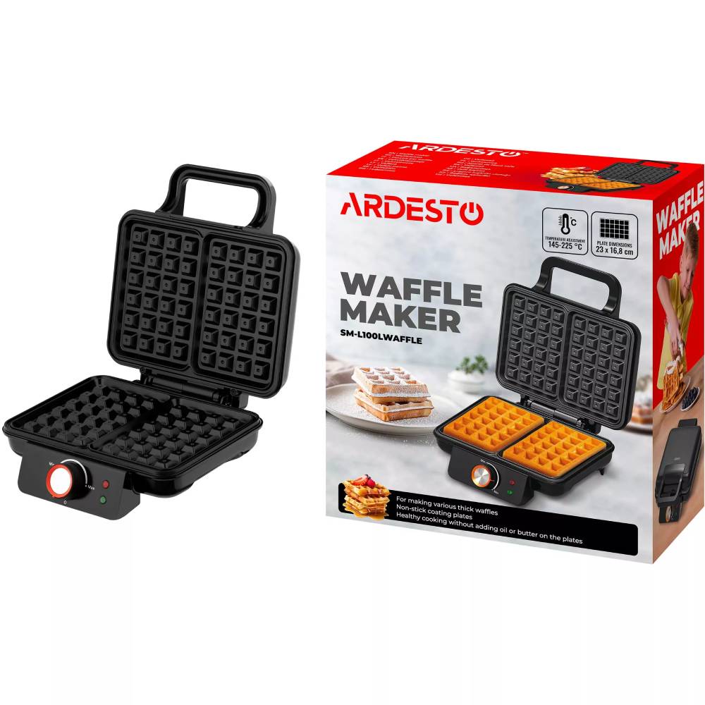 Фото 16 Вафельниця ARDESTO SM-L100LWAFFLE Black