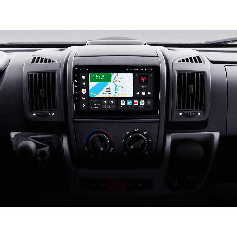 Автомагнітола GAZER T6009-X250 PRO MAX для Citroen Jumper 2 2006-2022 Додатково CarPlay; Android Auto; Мікрофон; Голосове керування; 4G (LTE); 3G; GPS модуль; ОЗУ: 6 Гб, Вбудована пам'ять: 128 Гб; Розділення екрану; Швидке пробудження; Голосове керування;; Підтримка IPAS; Підтримка PDC; Підтримка TPMS