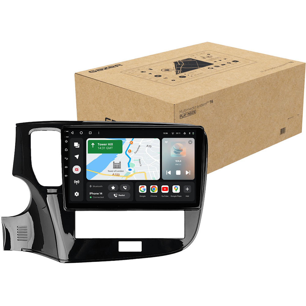 Автомагнітола GAZER T6010-GFF/L PRO MAX для Mitsubishi Outlander 3 2018-2021 (42584) Додатково CarPlay; Android Auto; Мікрофон; Голосове керування; 4G (LTE); 3G; GPS-модуль