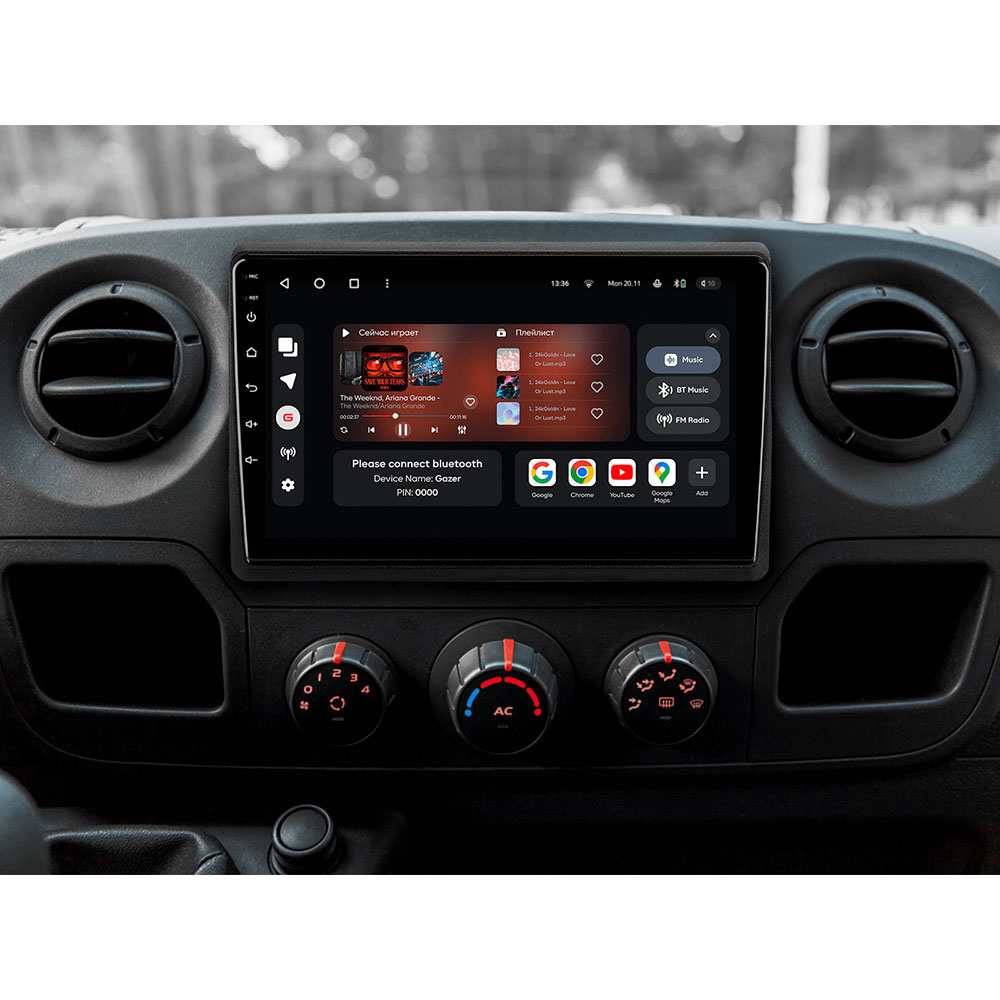 Фото Автомагнітола GAZER T6010-NV400 PRO MAX для Nissan NV400 2010-2020 (43107)