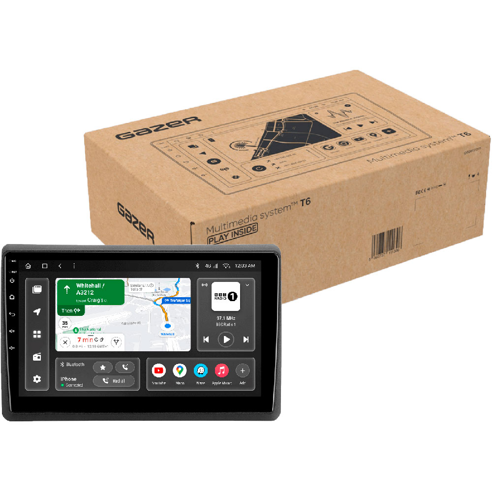 Автомагнитола GAZER T6010-NV400 PRO MAX для Renault Master 2010-2019 (44475) Дополнительно оперативная память 6 Гб; внутренняя память 128 Гб; чип усилителя TDA7851; чип радиоприемника TDA7708; комплектация: автомагнитола, кабели подключения входов/выходов, микрофон, GPS Антенна, LTE Антенна, кабели USB, крепежные винты, инструкция, SIM-карта