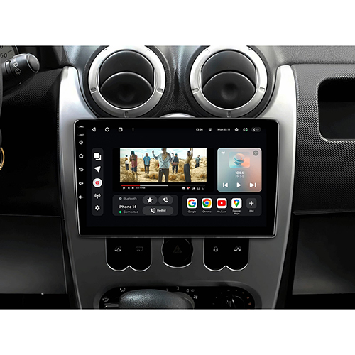 Зовнішній вигляд Автомагнітола GAZER T6009-B90 для Renault Logan 1 (B90), Sandero, Dacia Duster 2009-2020 (77740)
