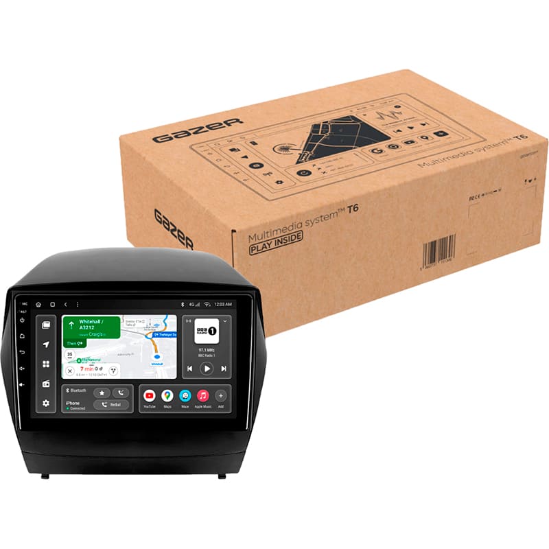 Автомагнитола GAZER T6009-LM/L (78178) Дополнительно CarPlay; Android Auto; Микрофон; 4G (LTE); 3G; GPS-модуль; ОЗУ: 2 Гб, Встроенная память: 32 Гб; Разделение экрана; Быстрое пробуждение; Поддержка IPAS; Поддержка PDC; Поддержка TPMS