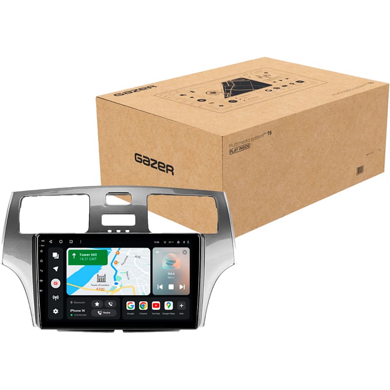 Автомагнитола GAZER T6009-LXV30 (78182) Дополнительно CarPlay; Android Auto; Микрофон; 4G (LTE); 3G; GPS-модуль; ОЗУ: 2 Гб, Встроенная память: 32 Гб; Разделение экрана; Быстрое пробуждение; Поддержка IPAS; Поддержка PDC; Поддержка TPMS