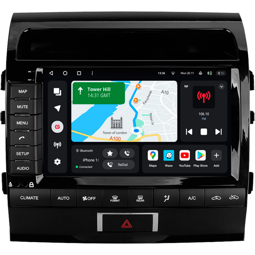 Автомагнітола GAZER T6010-TJ200 PRO MAX для Toyota Land Cruiser 200 (J200) 2007-2015 Автомагнітола GAZER T6010-TJ200 PRO MAX для Toyota Land Cruiser 200 (J200) 2007-2015