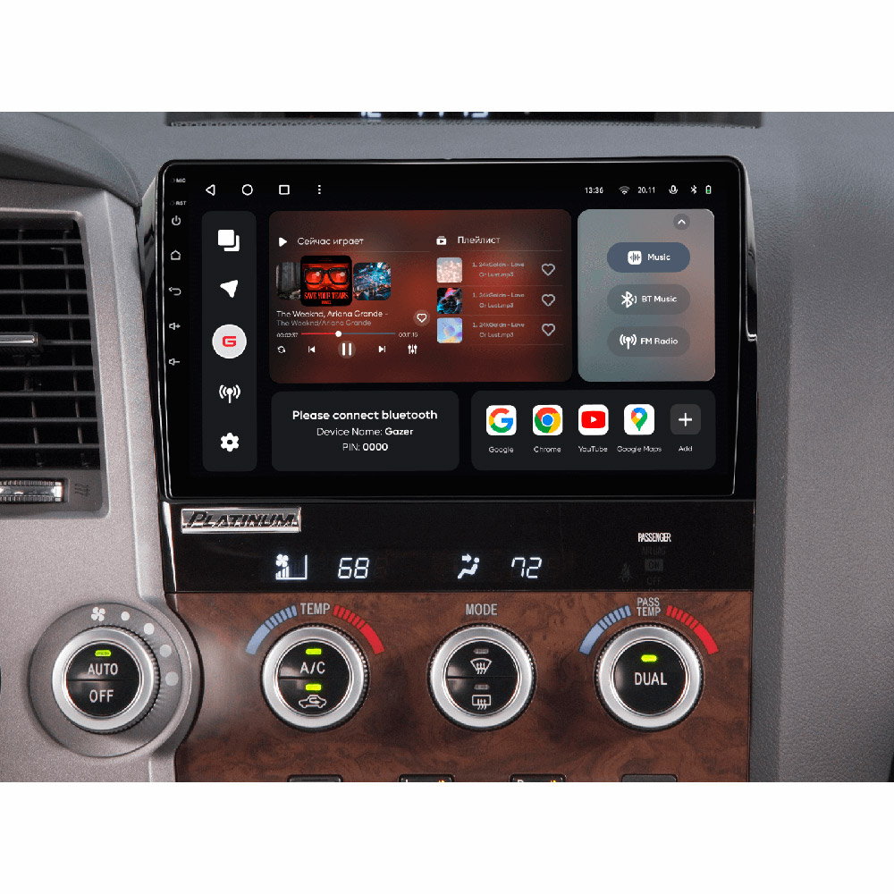 Фото Автомагнітола GAZER T6010-XK50 PRO MAX для Toyota Tundra (XK50) 2007-2013, Sequoia (XK60)