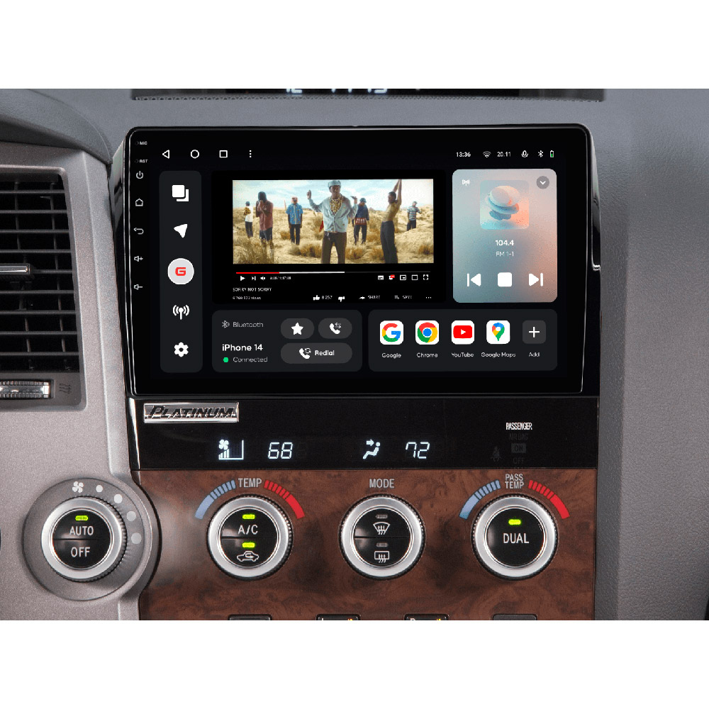Автомагнітола GAZER T6010-XK50 PRO MAX для Toyota Tundra (XK50) 2007-2013, Sequoia (XK60) Тип передньої панелі незнімна