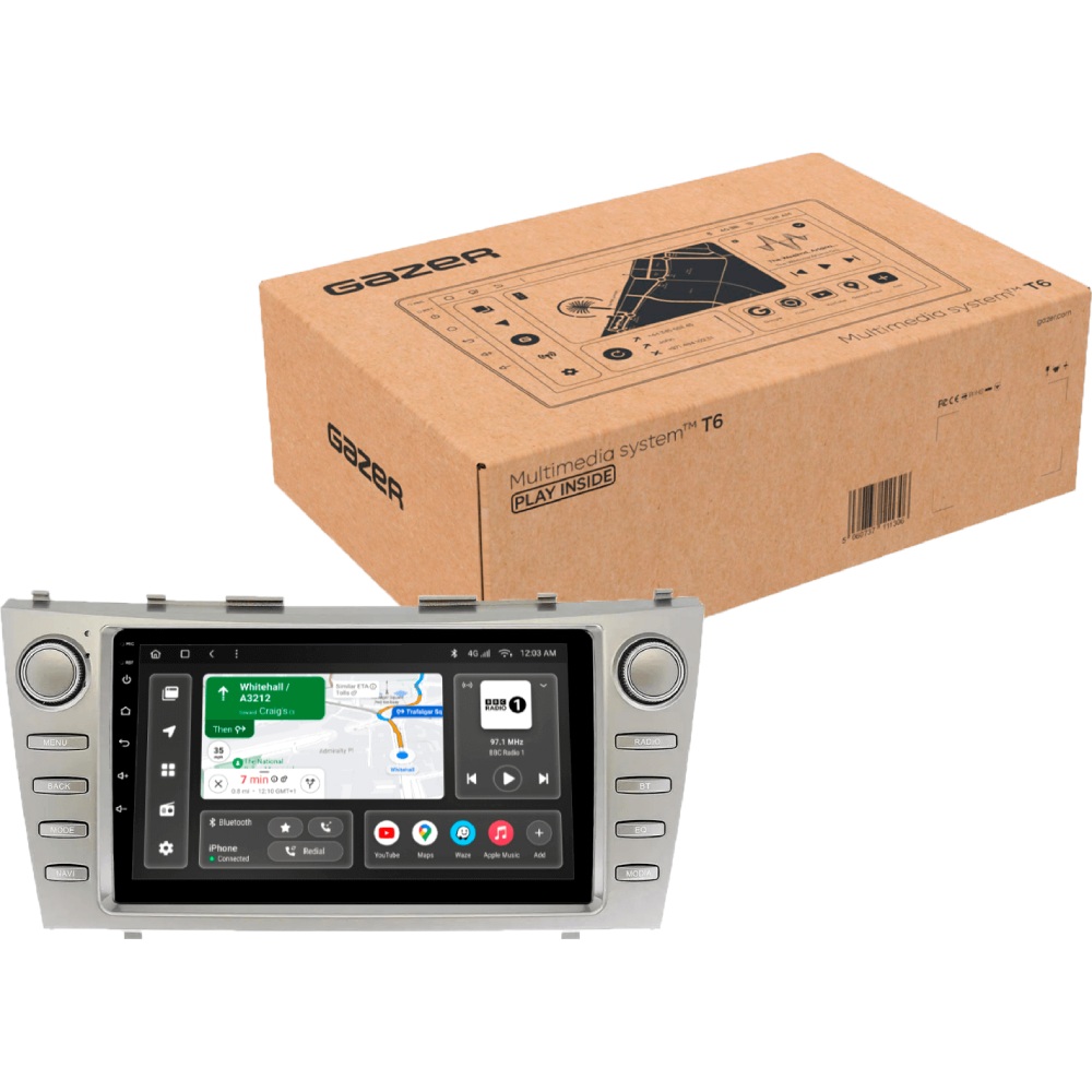 Автомагнитола GAZER T6009-XV40 PRO MAX для Toyota Camry 6 (XV40) 2006-2011 (45418) Дополнительно оперативная память 6 Гб; внутренняя память 128 Гб; чип усилителя TDA7851; чип радиоприемника TDA7708; комплектация: автомагнитола, кабели подключения входов/выходов, микрофон, GPS Антенна, LTE Антенна, кабели USB, крепежные винты, инструкция, 2xSIM-карта