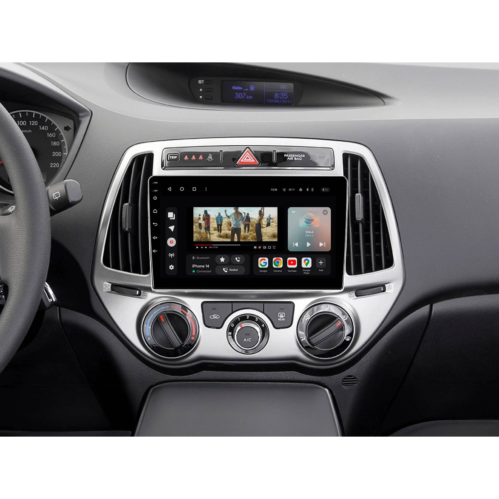 Фото Автомагнітола GAZER T6009-PB для Hyundai i20 1 PB 2012-2014 (78248)