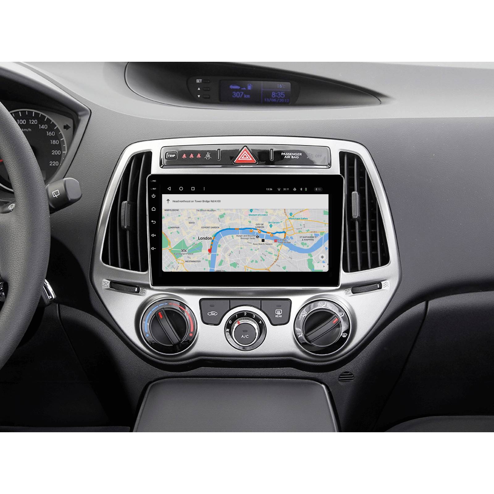 Зовнішній вигляд Автомагнітола GAZER T6009-PB для Hyundai i20 1 PB 2012-2014 (78248)