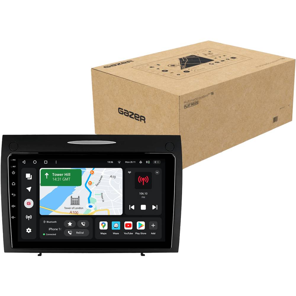 Автомагнітола GAZER T6009-R171 для Mercedes-Benz SLK-Class R171 2004-2011 (78276) Додатково Оперативна пам'ять – 2 Гб; внутрішня пам'ять 32 Гб; тип дисплея IPS; тип скла 2.5D загартовані; поділ екрана; швидке пробудження; голосове керування; підтримка IPAS, PDC, TPMS; керування клімат контроль; чіп усілювача: TDA7851; процесор 8x Core