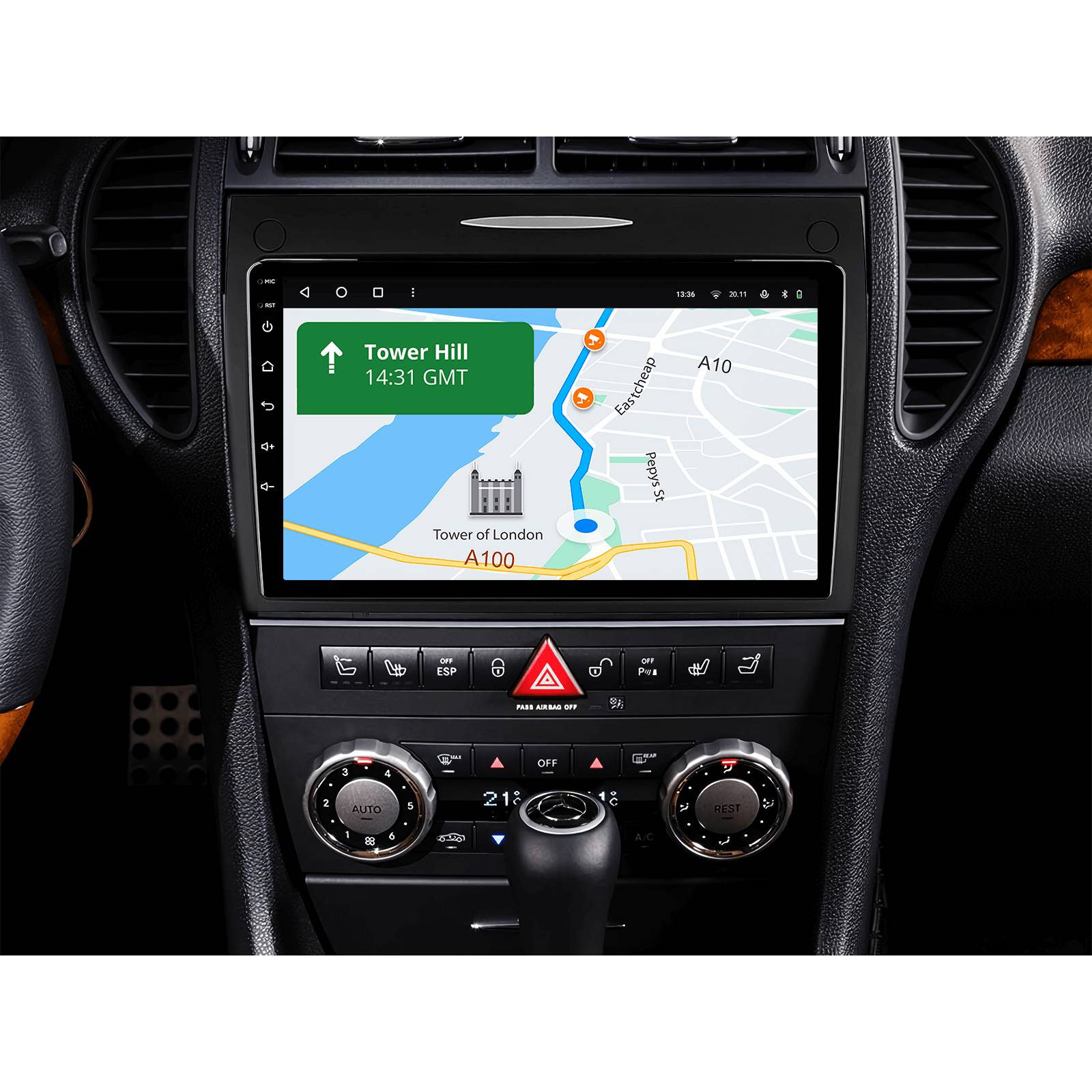 Зовнішній вигляд Автомагнітола GAZER T6009-R171 для Mercedes-Benz SLK-Class R171 2004-2011 (78276)