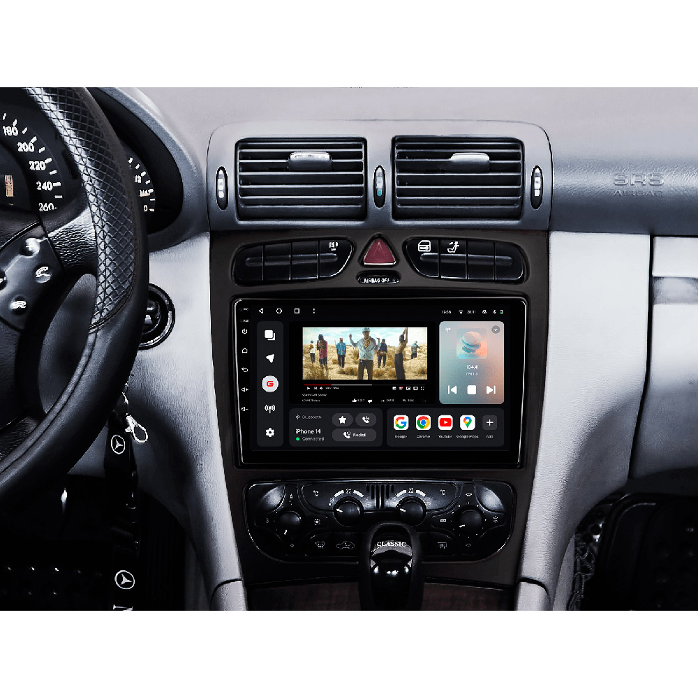 Автомагнитола GAZER T6009-W203 для Mercedes-Benz C-Class (S203, CL203, W203) 2000-2004 Размер DIN 2 DIN