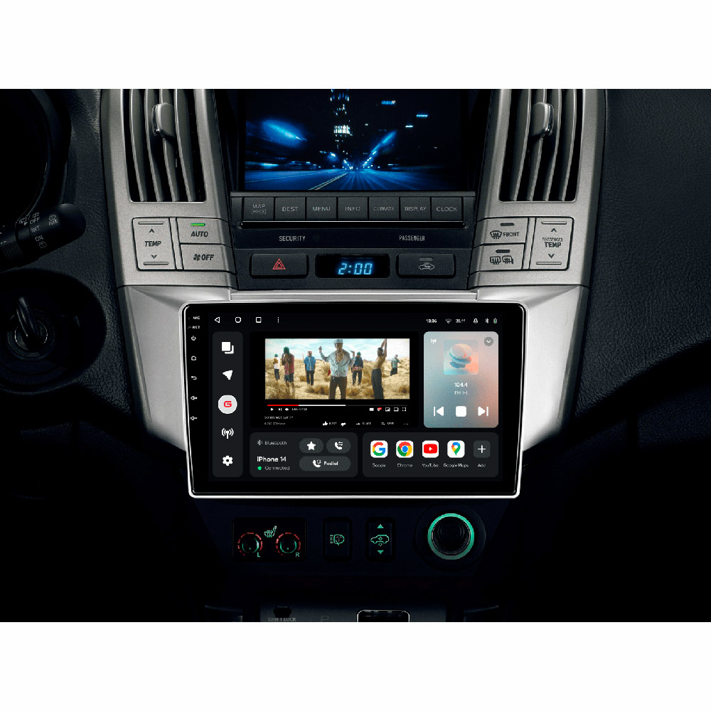 Автомагнитола GAZER T6009-XU30 для Toyota Harrier 2 (XU30) 2003-2009 Размер DIN 2 DIN