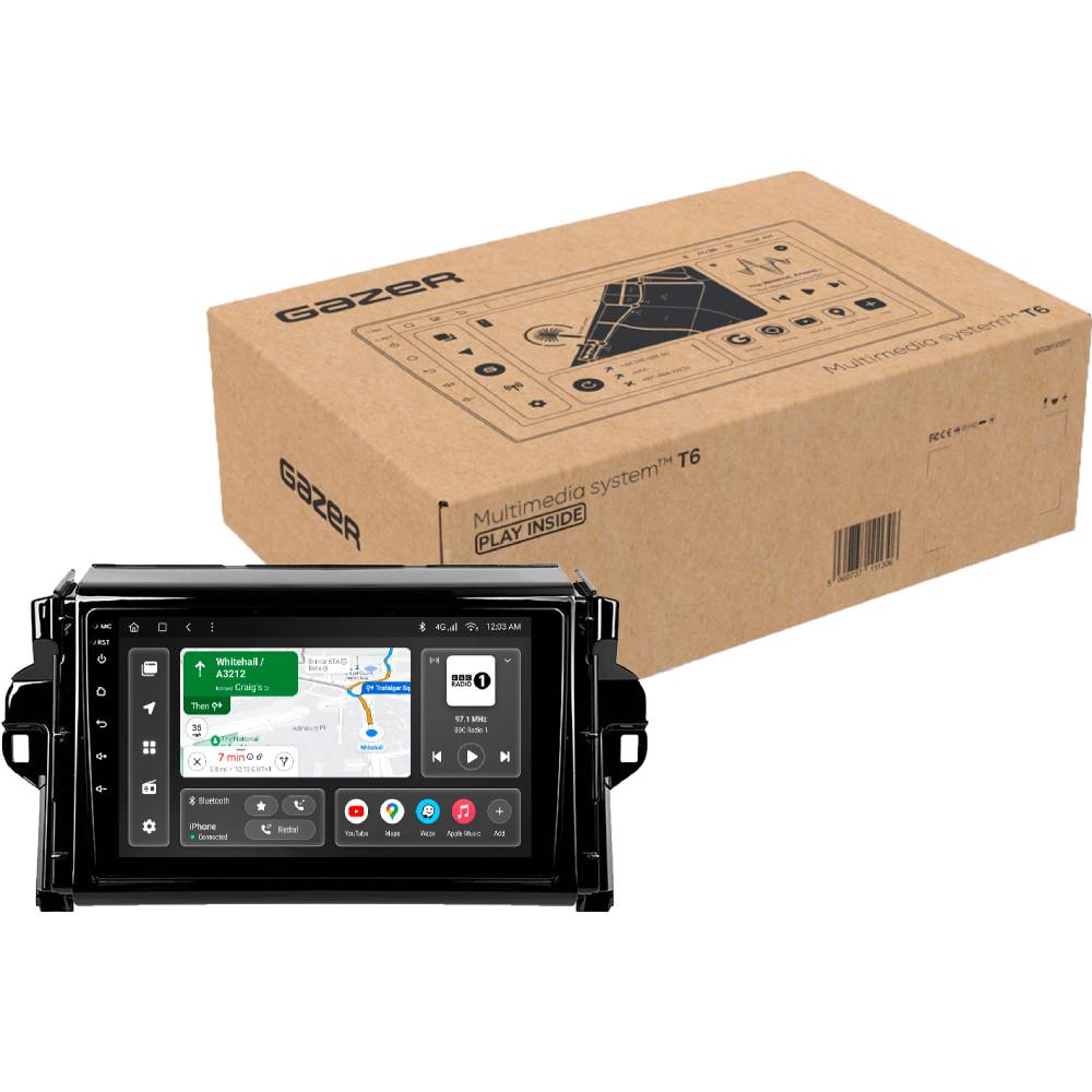 Автомагнітола GAZER T6009-AN150 PRO для Toyota Fortuner 2 (AN150, AN160) 2015-2018 (79258) Додатково Комплектація: Автомагнітола; Кабелі підключення входів/виходів; Мікрофон; GPS Антена; LTE Антена; USB кабелі; Кріпильні гвинти; Інструкція; SIM-картка