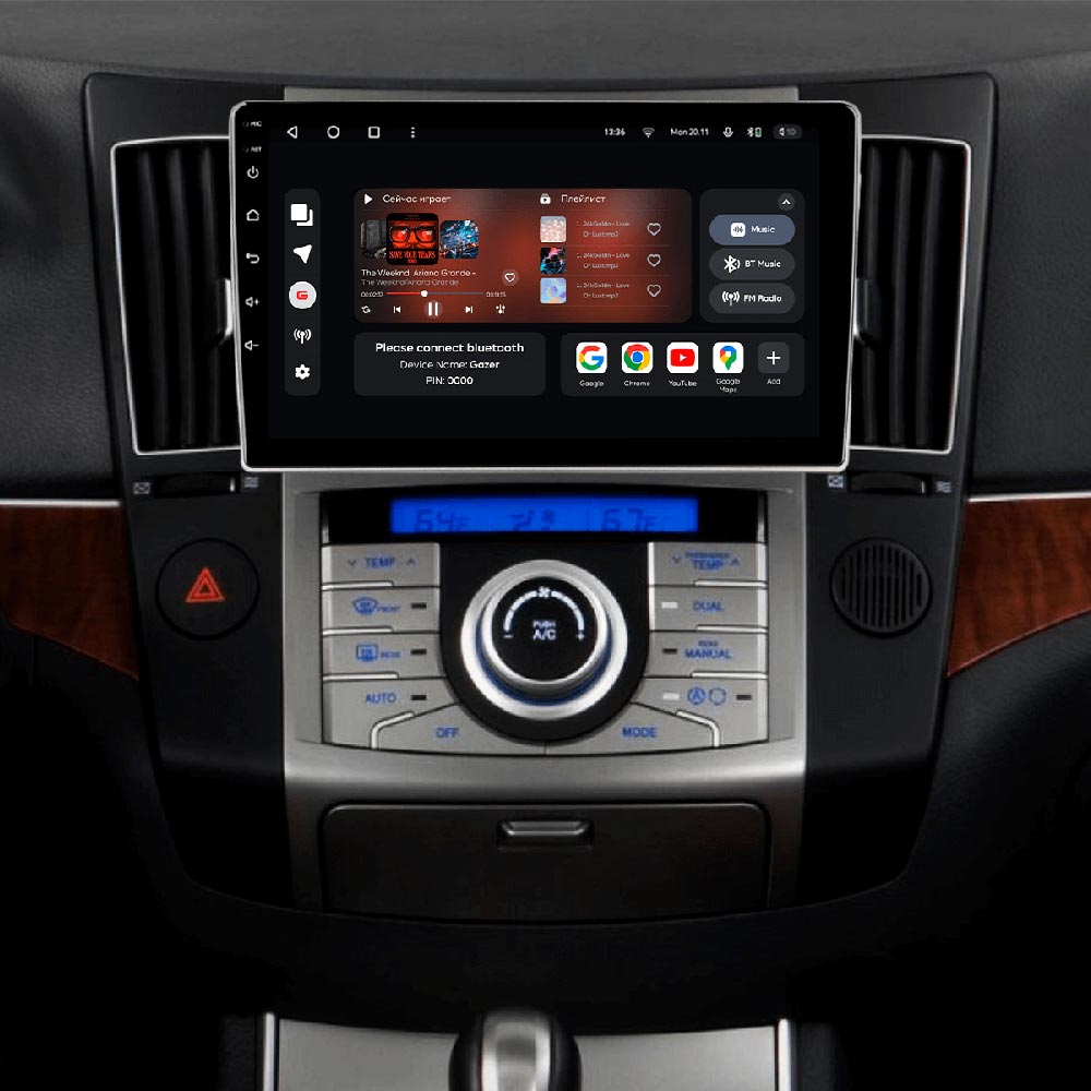 Зовнішній вигляд Автомагнітола GAZER T6009-EN PRO для Hyundai Veracruz IX55 (EN) 2006-2015 (79474)
