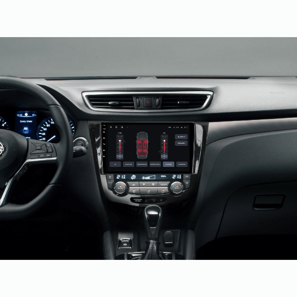 Внешний вид Автомагнитола GAZER T6010-T32/L для Nissan X-Trail 3, Qashqai 2 (Manual air conditioning)