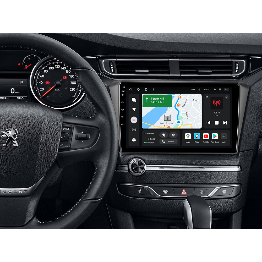 Автомагнітола GAZER T6010-T9 для Peugeot 408 2 2014-2018 Додатково CarPlay; Android Auto; Голосове керування; 4G; 3G; Розділення екрану; Швидке пробудження; Підтримка штатних камер; RAM: 2 Гб; ROM: 32 Гб; Зовнішній мікрофон у комплекті; 2x CVBS/AHD 1920x1080, 2x SIM, внутрішній та зовнішній слоти