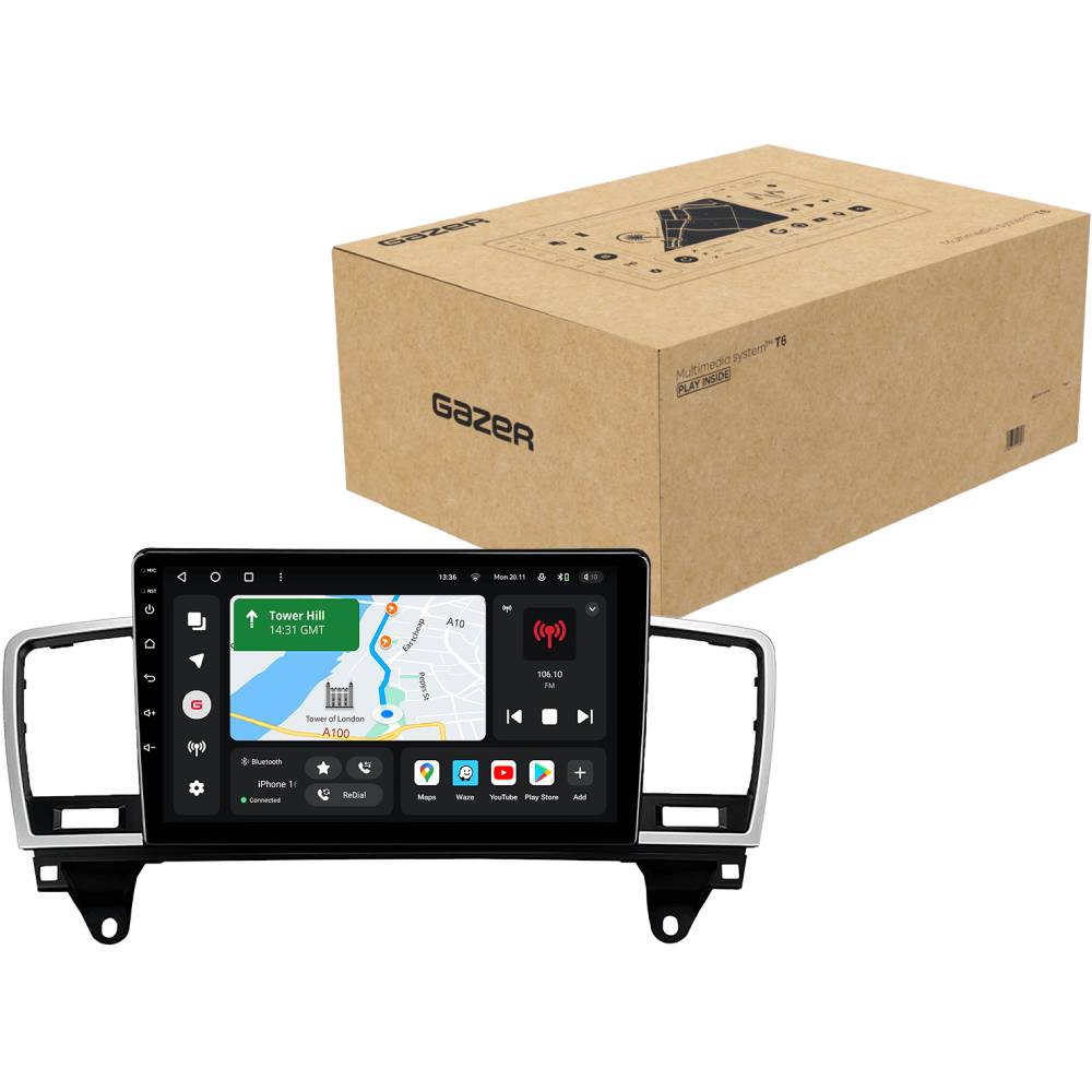 Автомагнітола GAZER T6009-W166 PRO для Mercedes-Benz ML, (W166) 2011-2015 (80028) Додатково Комплектація: Автомагнітола; Кабелі підключення входів/виходів; Мікрофон; GPS Антена; LTE Антена; кабелі USB; Кріпильні гвинти; Інструкція; SIM-картка