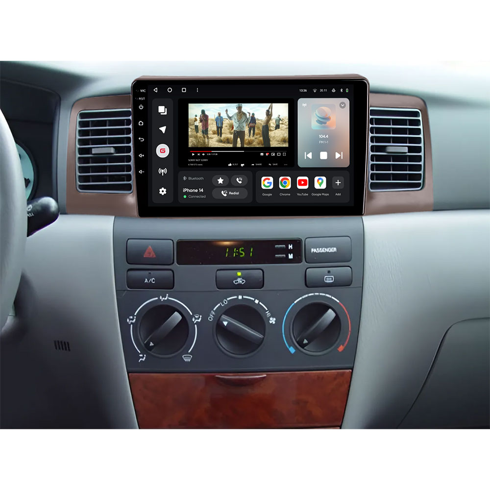 Фото Автомагнітола GAZER T6009-E120 PRO для Toyota Corolla 9 E120 E130 2000-2004 (79436)