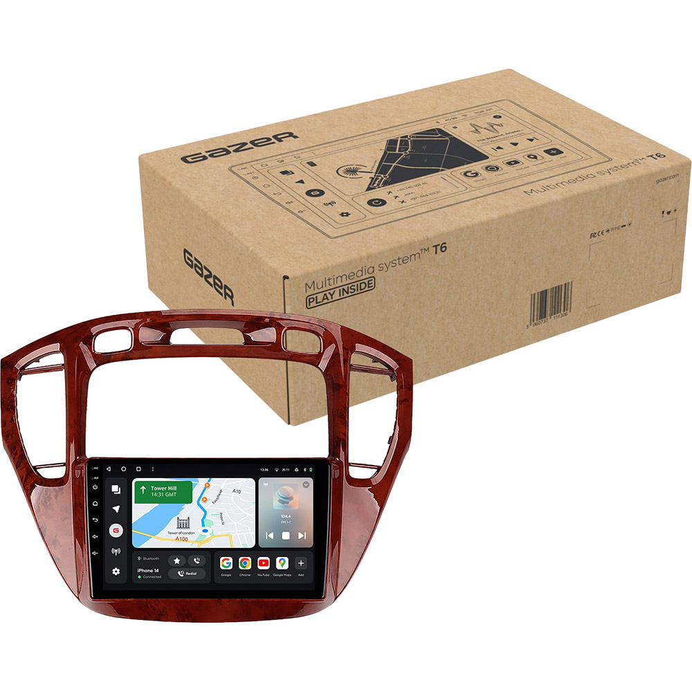 Автомагнітола GAZER T6009-XU20 PRO для Toyota Highlander 1 XU20 2001-2007 (80136) Додатково Оперативна пам'ять – 4 Гб; внутрішня пам'ять 64 Гб; тип дисплея QLED; тип скла 2.5D загартовані; поділ екрана; швидке пробудження; голосове керування; підтримка IPAS, PDC, TPMS; управління клімат-контроль; чіп усілювача: TDA7851; процесор 8 ядер.