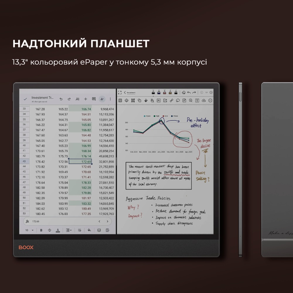 Електронна книга BOOX Tab X С (BOOX_TabX_С) Роздільна здатність 3200 x 2400