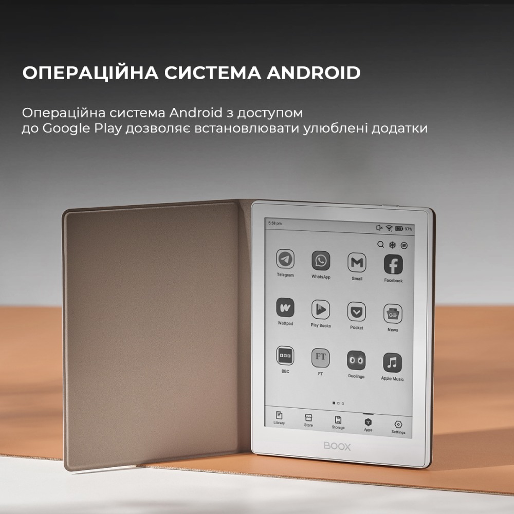 Зовнішній вигляд Електронна книга BOOX Go 6 White (BOOX_Go6_White)