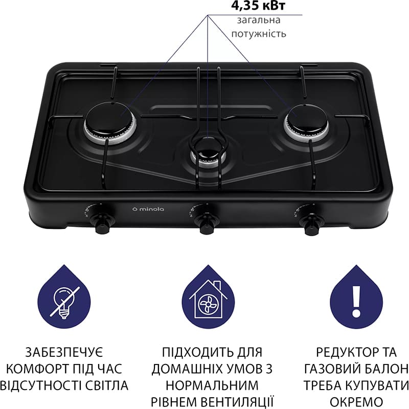 Плитка MINOLA TGH 300 BL Матеріал поверхні емаль