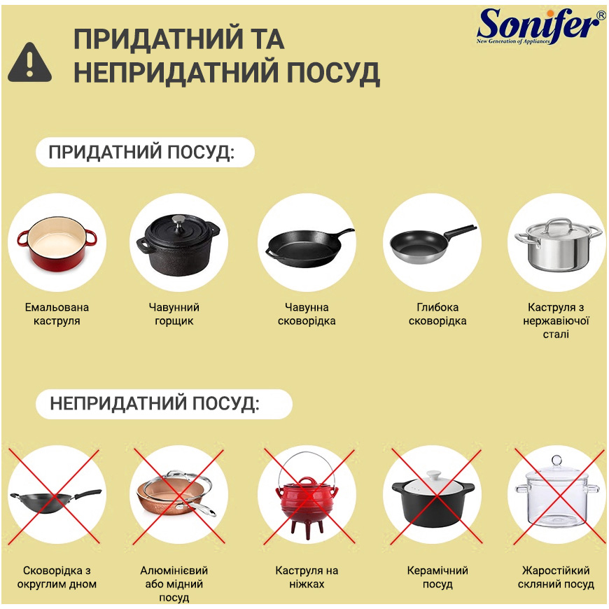 Плитка SONIFER SF-3048 Матеріал поверхні склокераміка