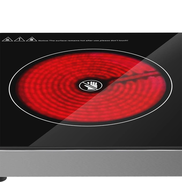 Плитка WINNINGSTAR ST-9102 INFRARED 2000W Silver (WNNGS-ST-9102-SL) Матеріал поверхні склокераміка