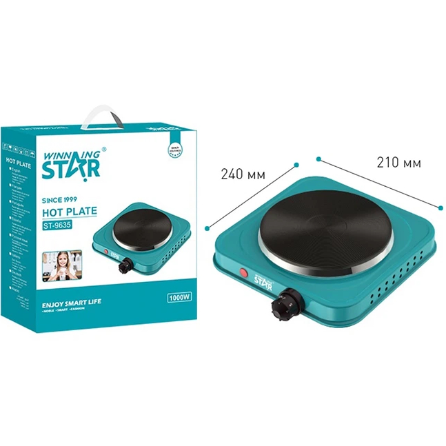 Зовнішній вигляд Плитка WINNINGSTAR ST-9635 1000W Green (WNNGS-ST-9635-G)