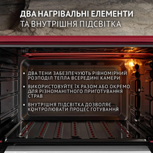 Электропечь PERFELLI MIRAGE 37 RED