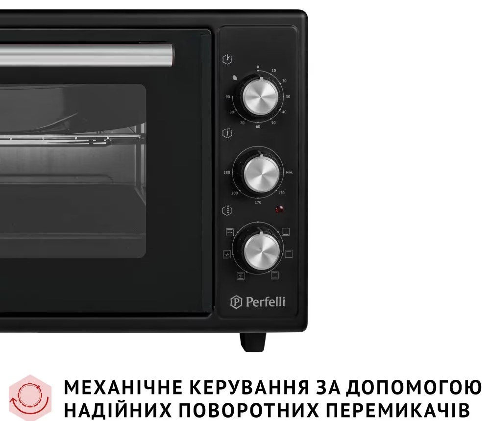 Электропечь PERFELLI SIERRA 37 BLACK Объем 37