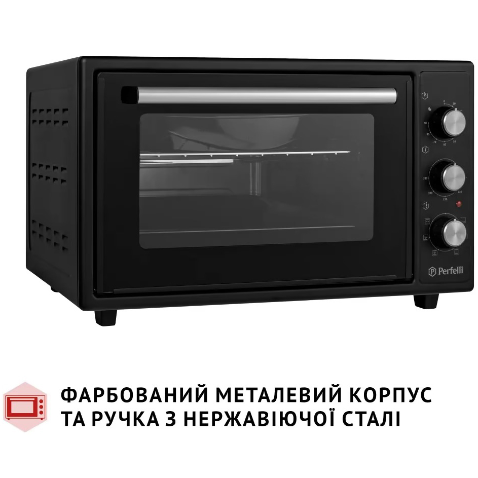 Электропечь PERFELLI SIERRA 37 BLACK Мощность 1400