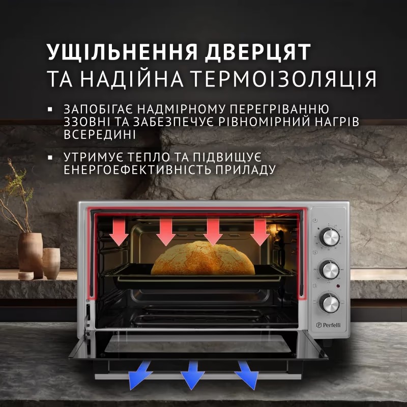 Внешний вид Электропечь PERFELLI CLASSIC 48 GREY
