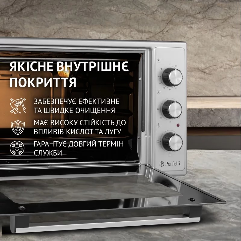 Электропечь PERFELLI CLASSIC 48 GREY Таймер 90