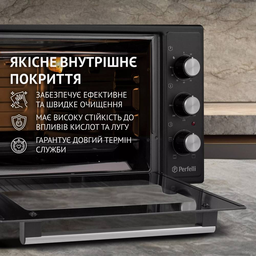 Внешний вид Электропечь PERFELLI MIRAGE 37 BLACK