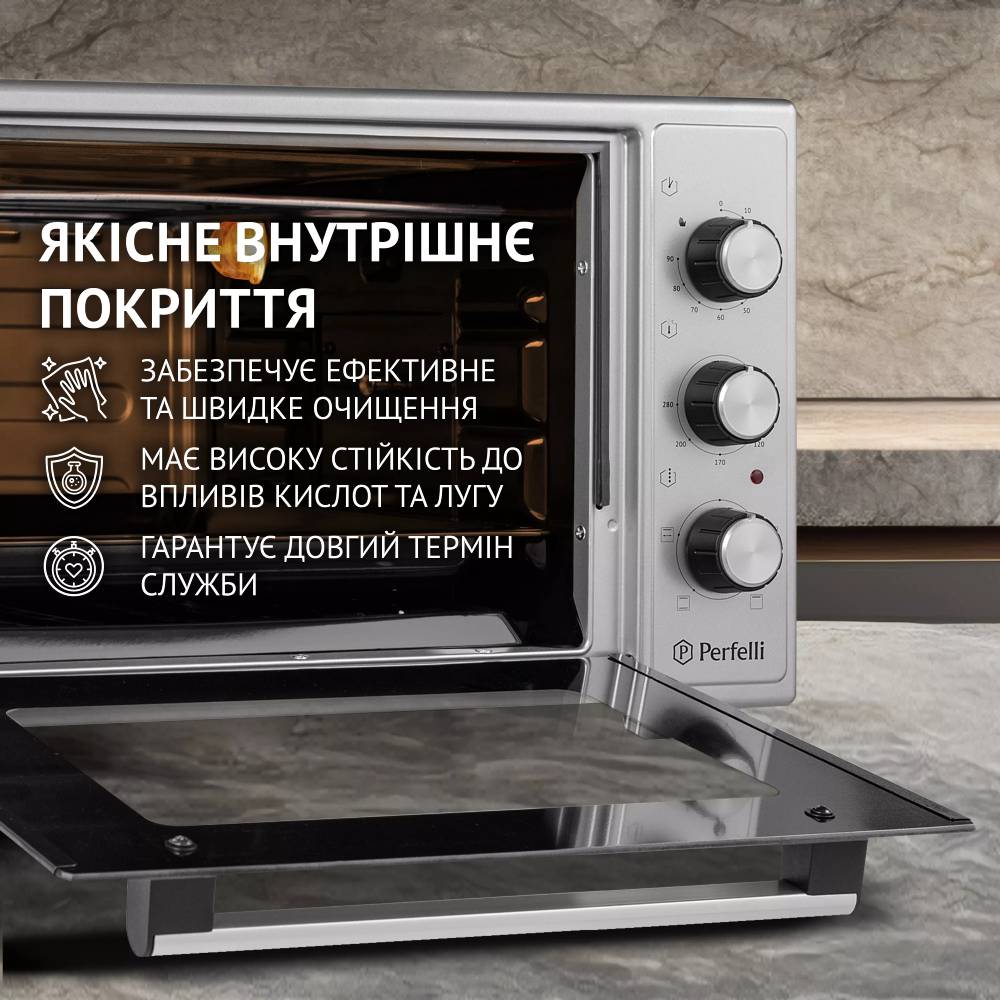 Внешний вид Электропечь PERFELLI MIRAGE 37 GREY