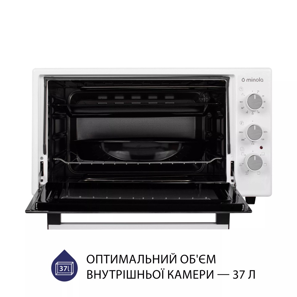 Електропіч MINOLA FOET 3714 WH Об'єм 37