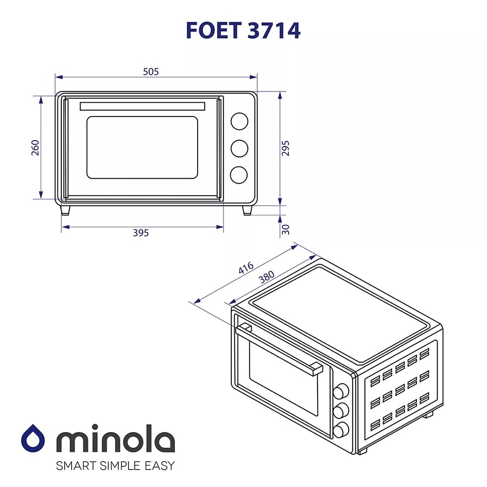 Фото 15 Електропіч MINOLA FOET 3714 GR
