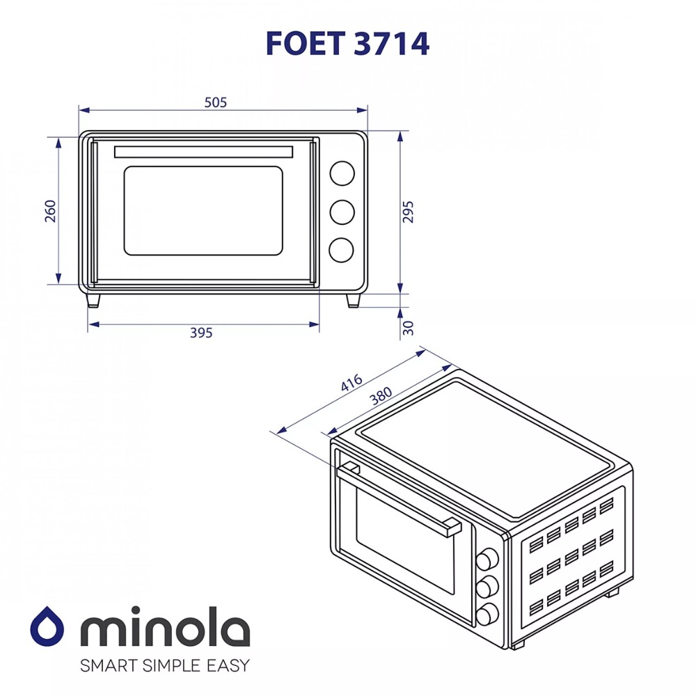 Фото 15 Електропіч MINOLA FOET 3714 UA