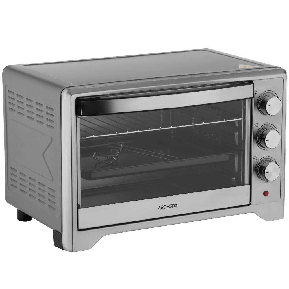 Електропіч ARDESTO MO-T33A Додатково Режими нагрівання: верхній, нижній, комбінований; Нековзні ніжки; 3 рівні для деко