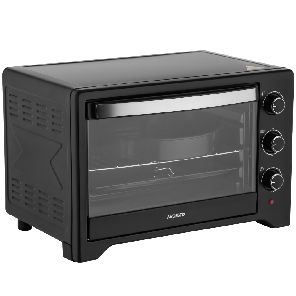 Електропіч ARDESTO MO-T45B Додатково Режими нагрівання: верхній, нижній, комбінований; Нековзні ніжки; 3 рівні для деко