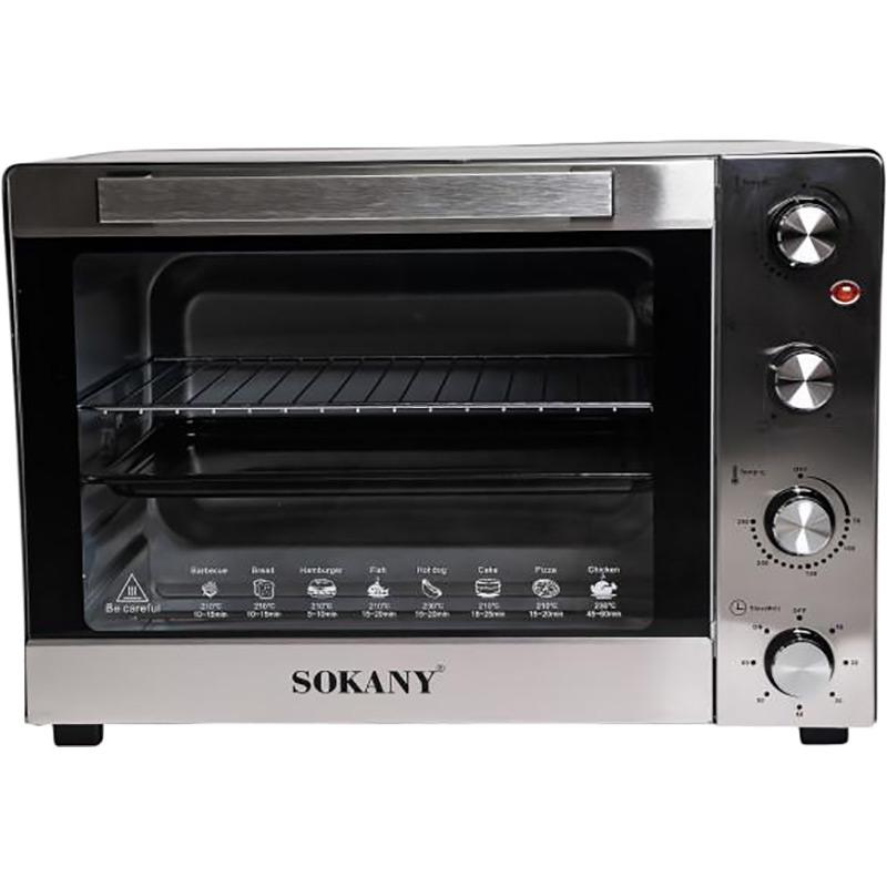 Електропіч SOKANY SK-10028 Silver Гарантія 12